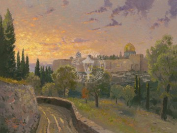  sun - Jerusalem Sunset Thomas Kinkade